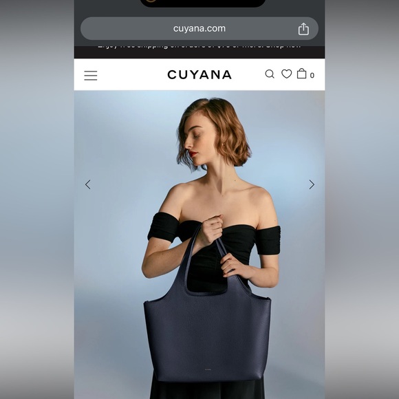 NWOT Cuyana system tote dual shades of navy and grey - Picture 13 of 15